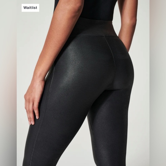 Spanx SPANXshape™ Faux Leather Leggings Black Size M - Picture 3 of 14